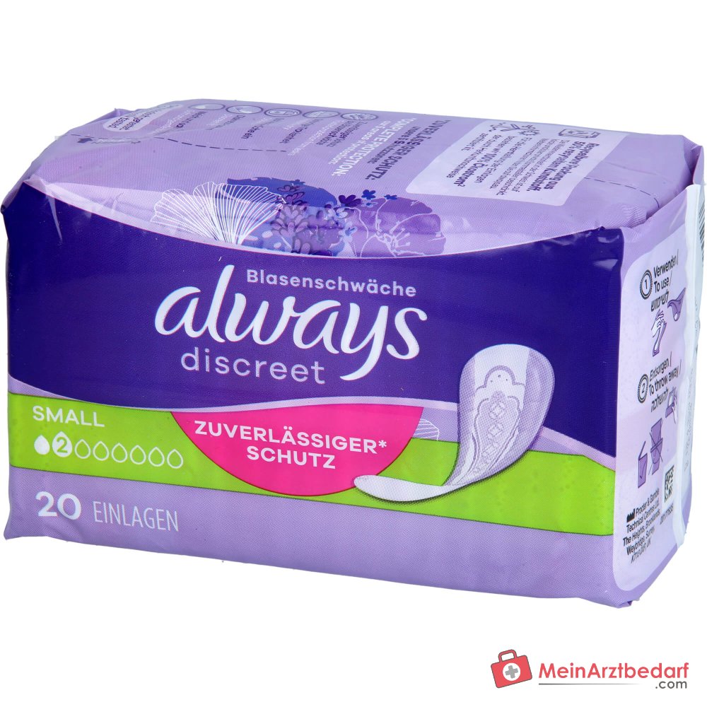 Always Discreet Inkontinenz-Einlagen Small OdourLock einzeln verpackt