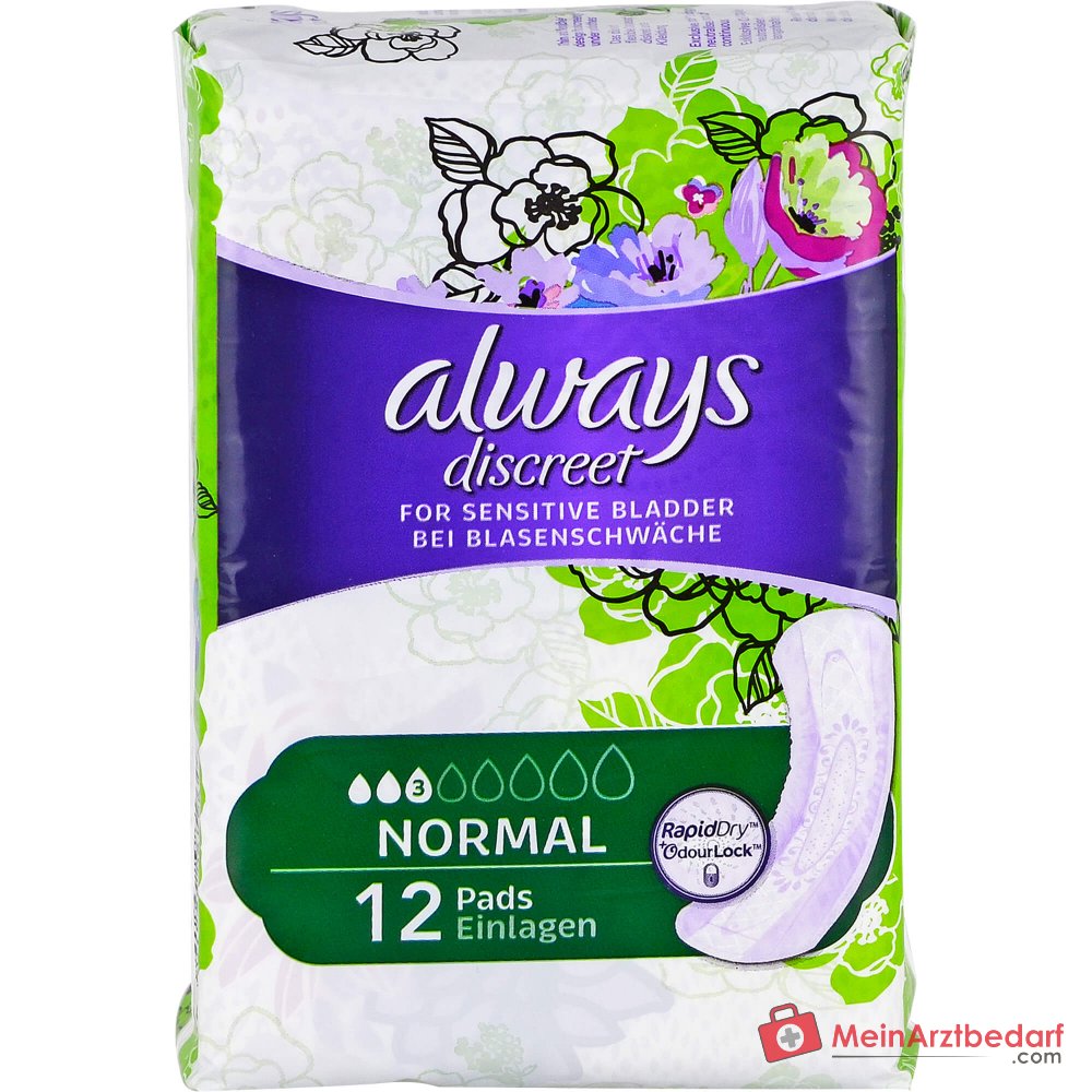 Always Discreet incontinentie-inleggers Normaal, ultradun met LeakGuard