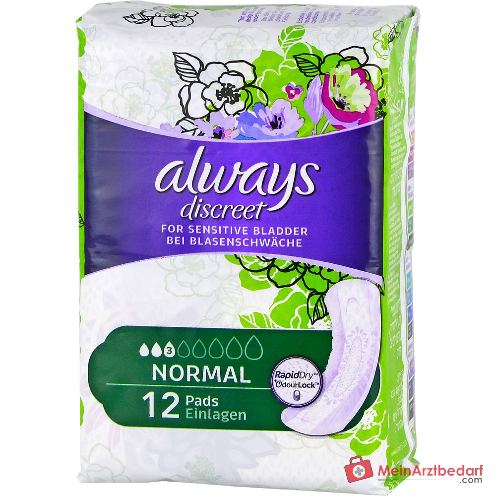 Always Discreet incontinentie-inleggers Normaal, ultradun met LeakGuard