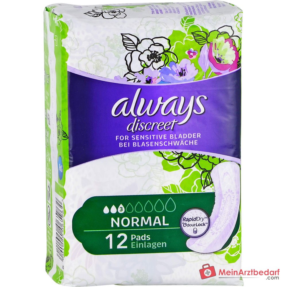 Always Discreet incontinentie-inleggers Normaal, ultradun met LeakGuard