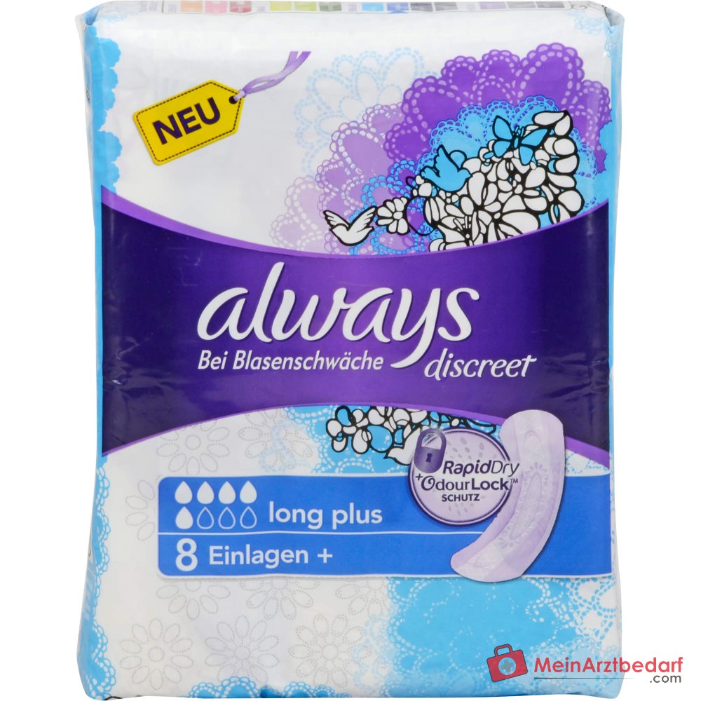 Always Discreet Inkontinenz Einlagen+ Long Plus 8 Stück