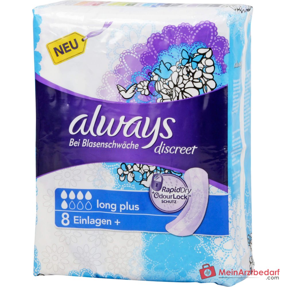 Always Discreet Inkontinenz Einlagen+ Long Plus 8 Stück