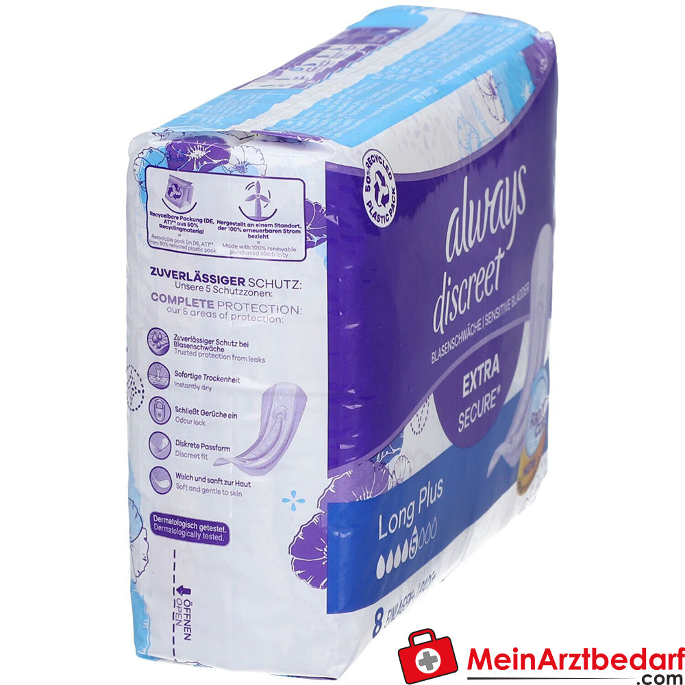 always discreet Inkontinenz Einlagen+ long plus, 8 St..