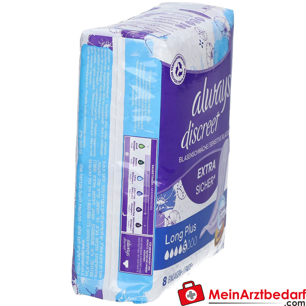 always discreet Inkontinenz Einlagen+ long plus, 8 St..