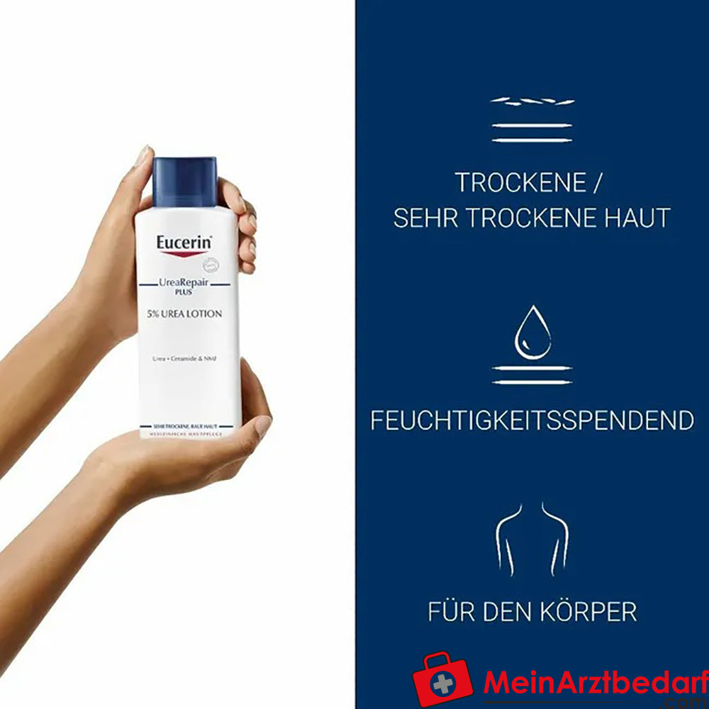 Eucerin® UreaRepair PLUS Lotion 5%|48h intensive Pflege für trockene bis sehr trockene Haut, 250ml.