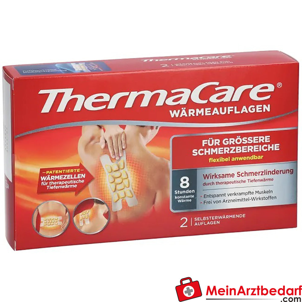 ThermaCare® Wärmeauflagen|für größere Schmerzbereiche, 2 St..