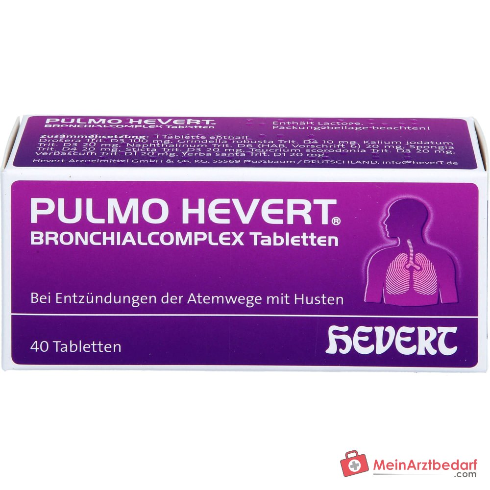Hevert Pulmo Bronchialcomplex Comprimés, 40 pcs.