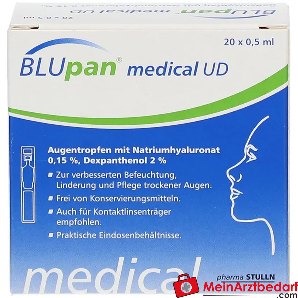BLUpan® medical UD Augentropfen, 20x 0,5ml.