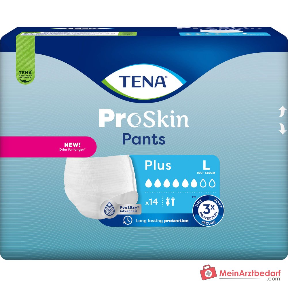 TENA Pants Plus Large Culottes jetables L Tour de hanches 100–135 cm 4x14 pièces