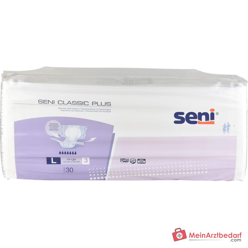 Seni Classic Plus L incontinentiebroekje maat L voor matig urineverlies indicator absorberende kern ademend