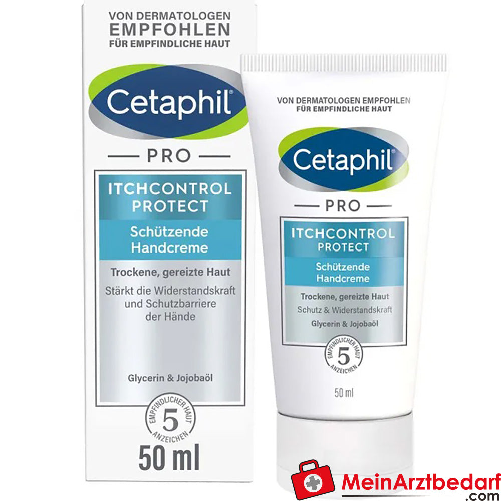 CETAPHIL PRO ItchControl Protect Schützende Handcreme|für sehr trockene, gereizte Hände, 50ml.