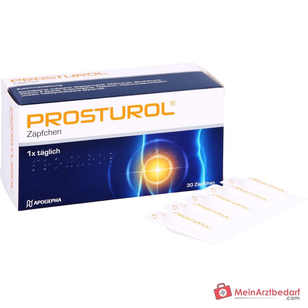 Prosturol nasiona dyni / Wąkrota azjatycka / Kadzidłowiec / Kocanka / Witamina E / Drzewo herbaciane australijskie / Czopki z kwasem hialuronowym, 10 szt.