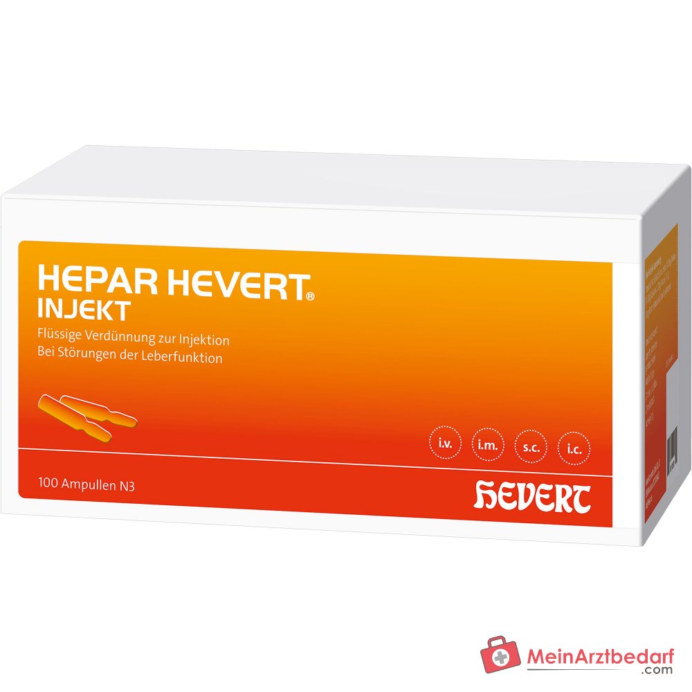 Fiale Hevert Hepar Injekt, 100 pezzi