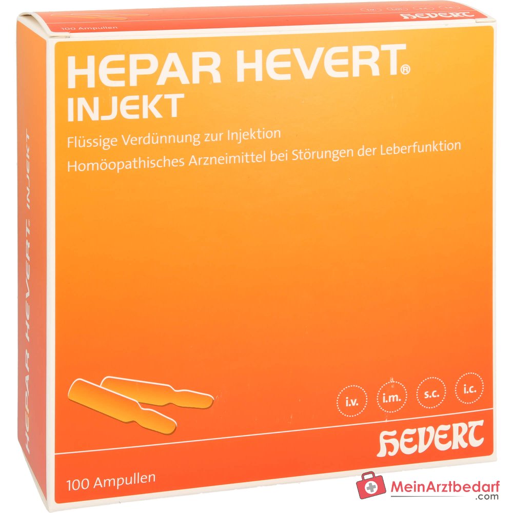 Fiale Hevert Hepar Injekt, 100 pezzi
