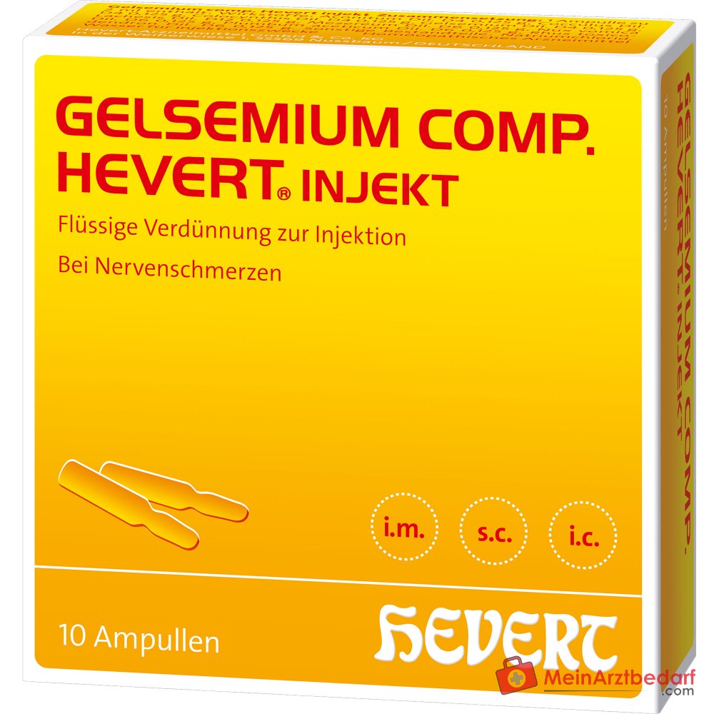 Ampoules injectables Hevert Gelsemium comp., 10 pièces.