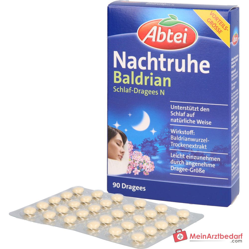 Abtei Nocne Uspokojenie Kozłek Waleriana Walerianowy ekstrakt suchy tabletki nasenne N, 90 szt.