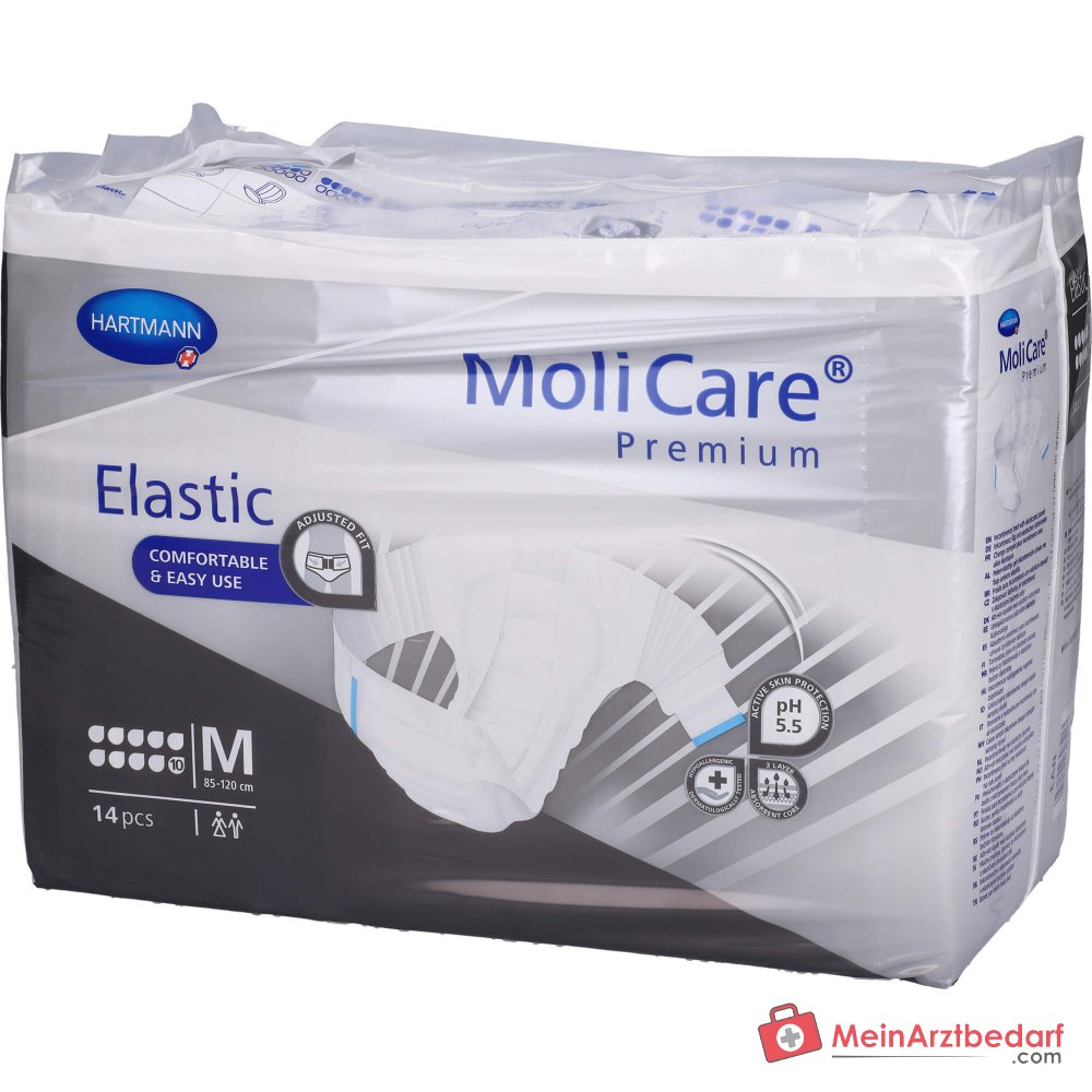 MoliCare Premium Elastic pieluchomajtki na nietrzymanie moczu 10 kropli rozmiar M 56 sztuk