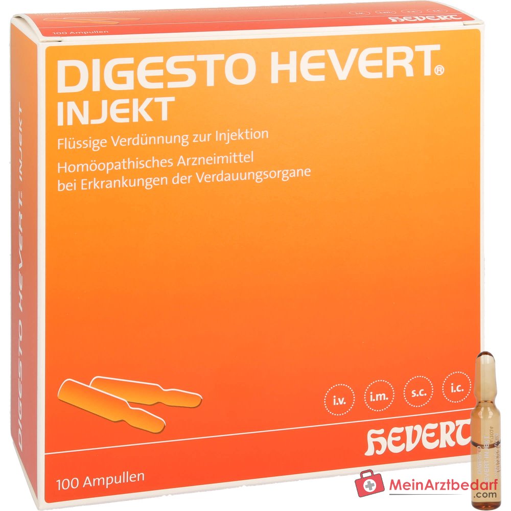 Hevert Digesto injectie ampullen, 100 stuks à 2 ml