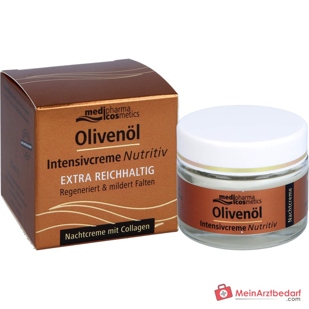 crema intensiva nutritiva de noche con aceite de oliva medipharma cosmetics, 50 ml