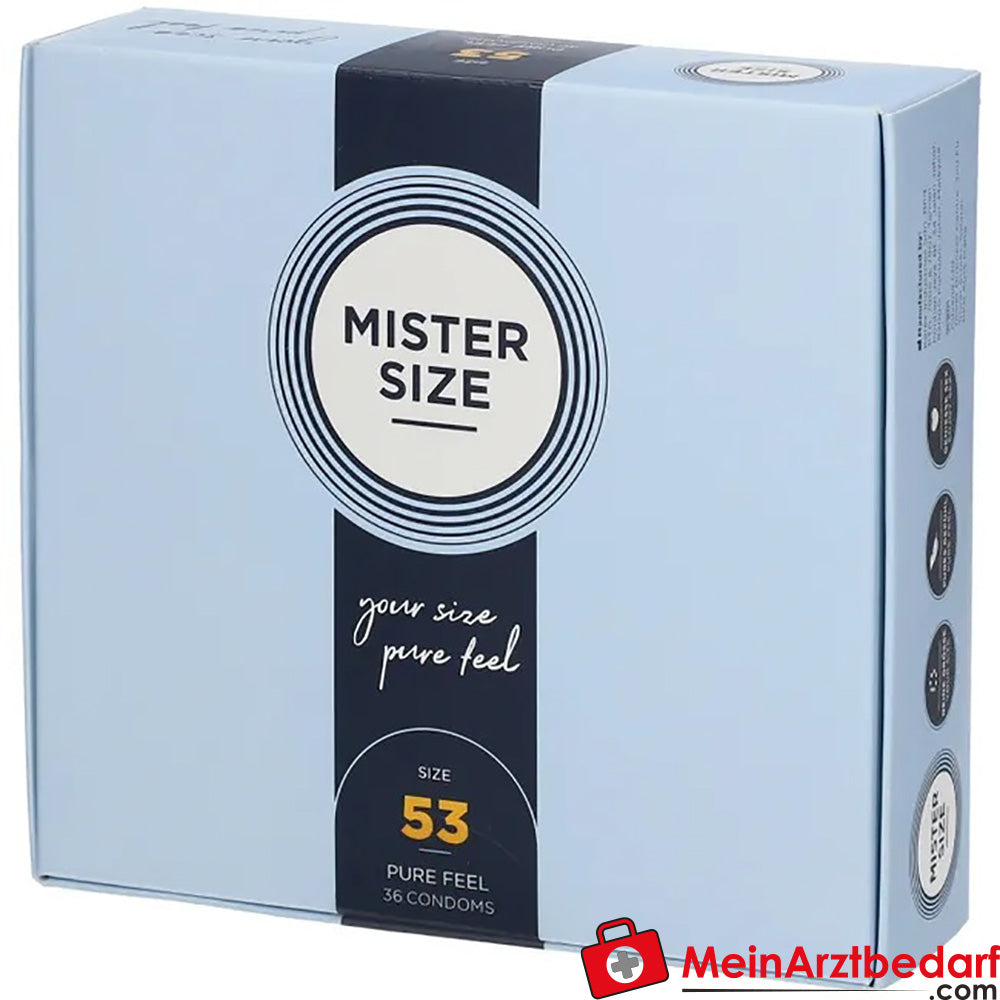 Mister Size 53 Kondome 53 mm x 185 mm, extradünn 0,05 mm, 10 Stück