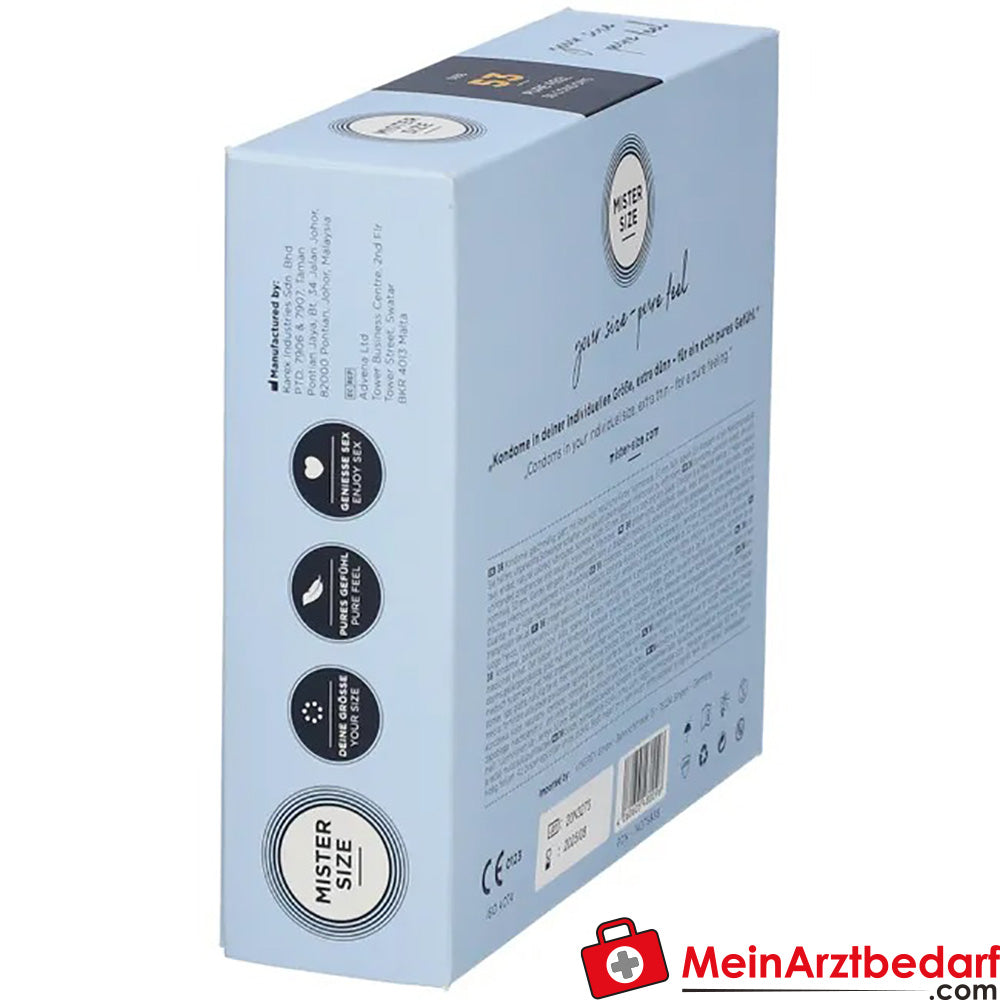 Mister Size 53 Kondome 53 mm x 185 mm, extradünn 0,05 mm, 10 Stück