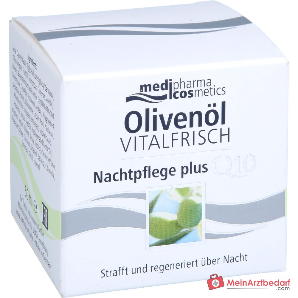 Crema nocturna revitalizante con aceite de oliva Dr. Theiss plus Q10, 50 ml