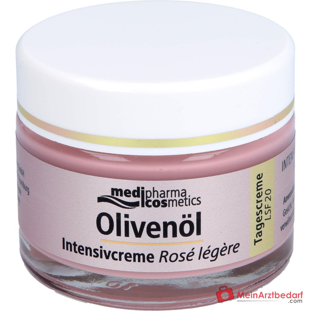 medipharma cosmetics Crema Intensiva all’Olio d’Oliva Rose Legere SPF 20, 50 ml