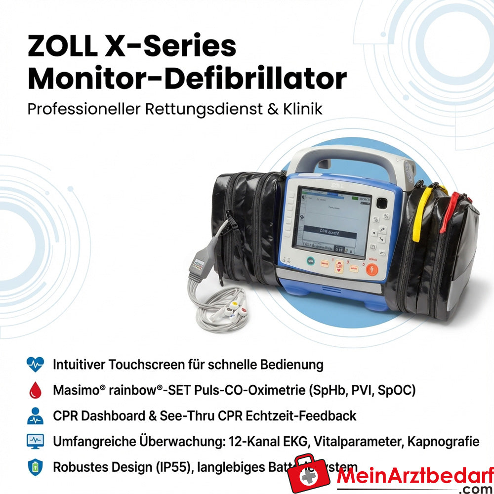 ZOLL X-Series Monitor-Defibrylator 12-odprowadzeniowy EKG SpHb CPR-Feedback IP55