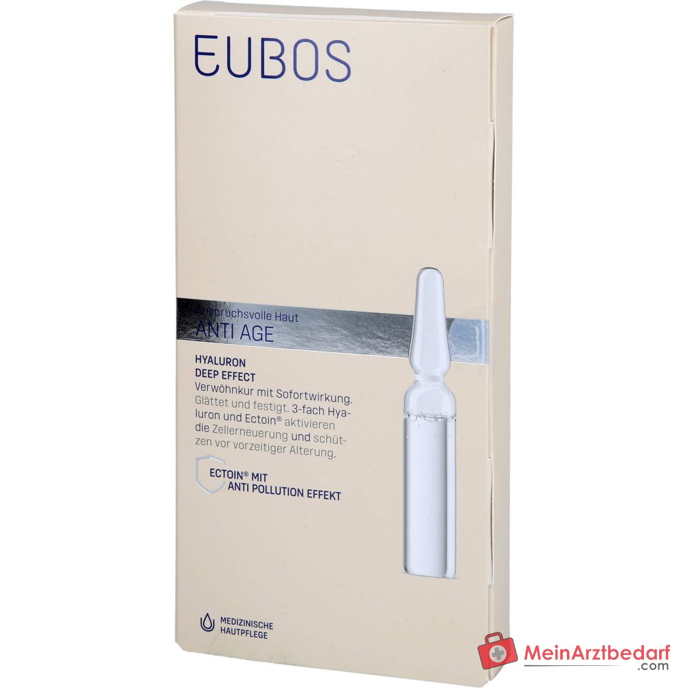 Eubos Anti Age Hyaluron Deep Effect Hyaluronsaeure / Ectoin Ampullen, 7 x 2 ml.