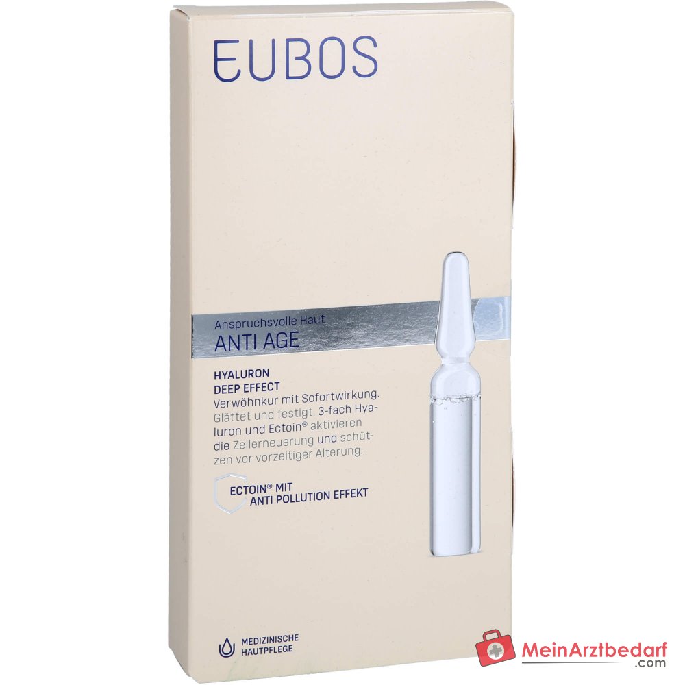 Eubos Anti Age Hyaluron Deep Effect Hyaluronsaeure / Ectoin Ampullen, 7 x 2 ml.
