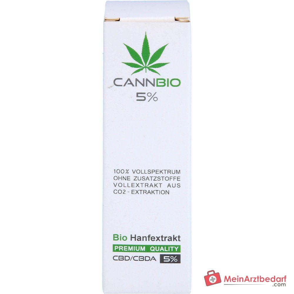 CANNBIO CBD 5% Cannabidiol Bio Extracto Completo de Cáñamo Gotas, 10 ml