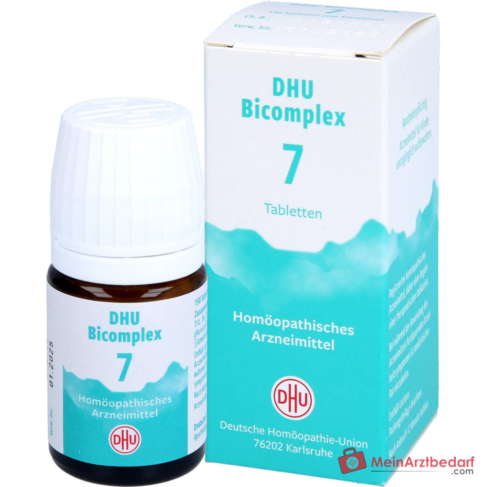 DHU Bicomplex 7 Calcium/Potassium/Ferrum/Magnesium phosphoricum D6 25 mg tabletki każda