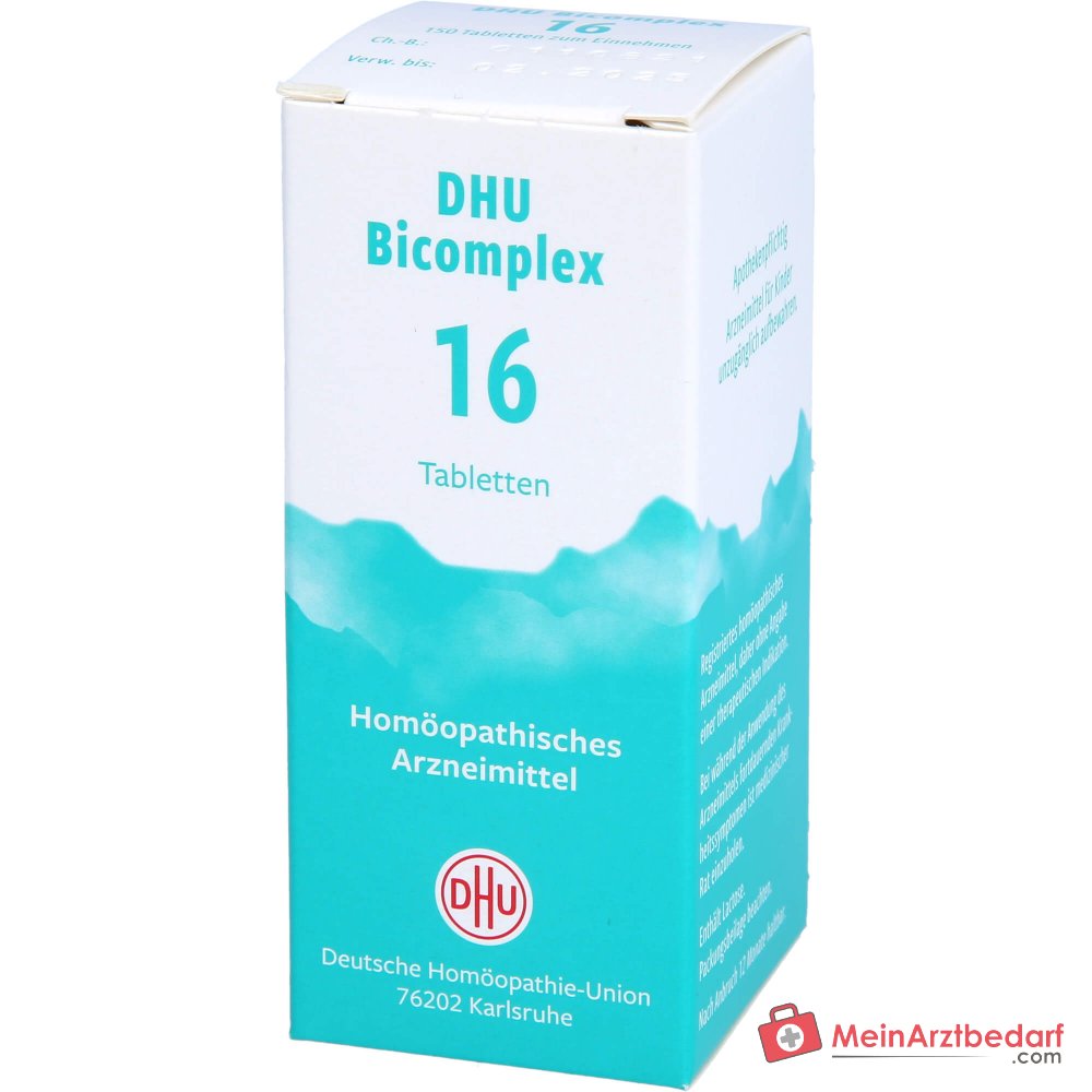 DHU Bicomplexo 16 Natrium phosphoricum D6, Natrium sulfuricum D6, Magnesium phosphoricum D6 Tabletas 150 unidades