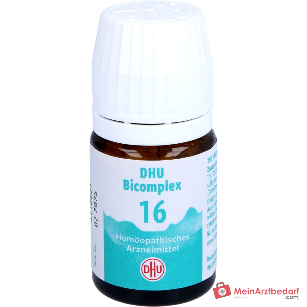 DHU Bicomplexo 16 Natrium phosphoricum D6, Natrium sulfuricum D6, Magnesium phosphoricum D6 Tabletas 150 unidades