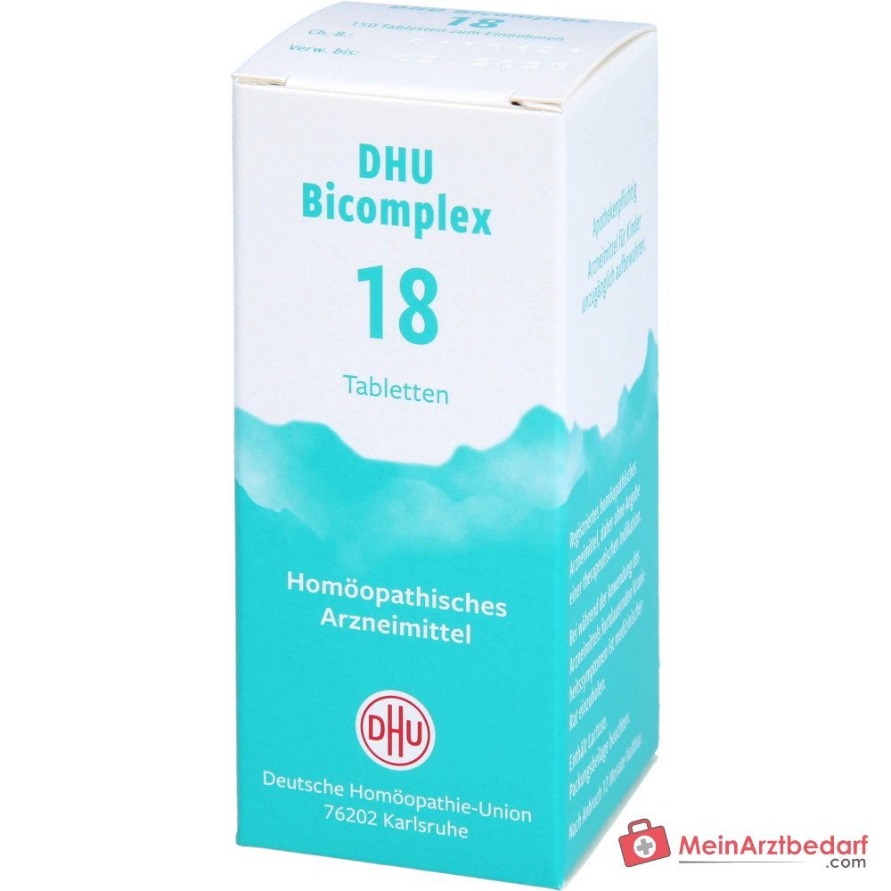 Tabletas homeopáticas DHU Bicomplex 18 150 unidades