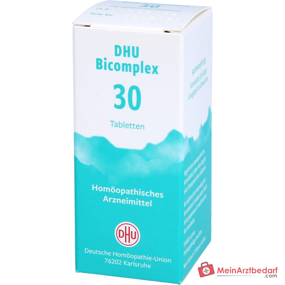 DHU Bicomplex 30 Tabletten 25 mg – Kalium chloratum D6 / Calcium fluoratum D12 / Calcium phosphoricum D6 / Acidum silicicum D12 Packung