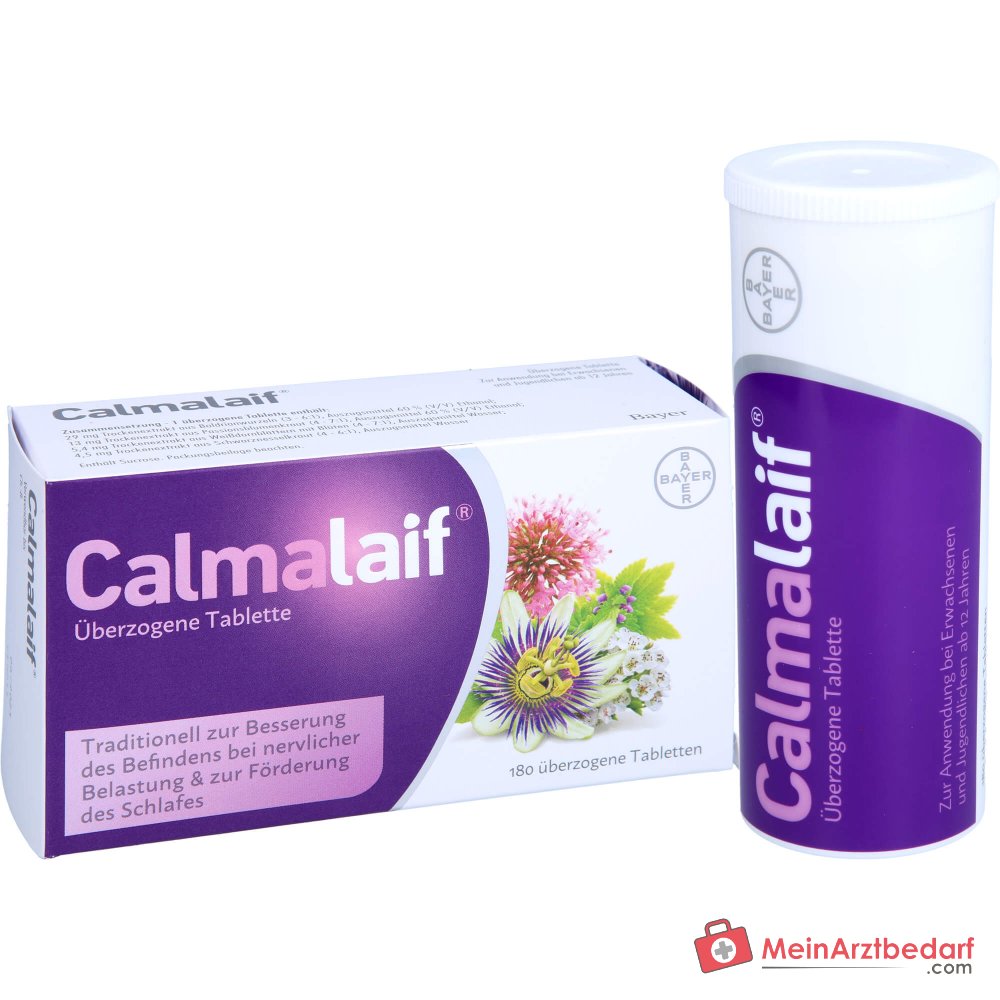 Calmalaif comprimidos recubiertos a base de plantas medicinales (valeriana, pasiflora, ortiga negra, espino blanco)