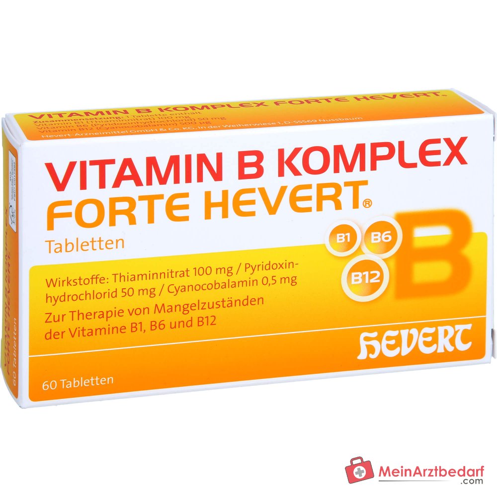 Comprimés Hevert Vitamine B Complexe forte, 60 pièces.