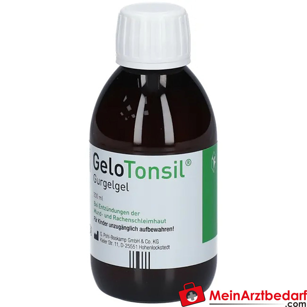 GeloTonsil Gurgelgel lindert Halsschmerzen und Schluckbeschwerden, 200ml.