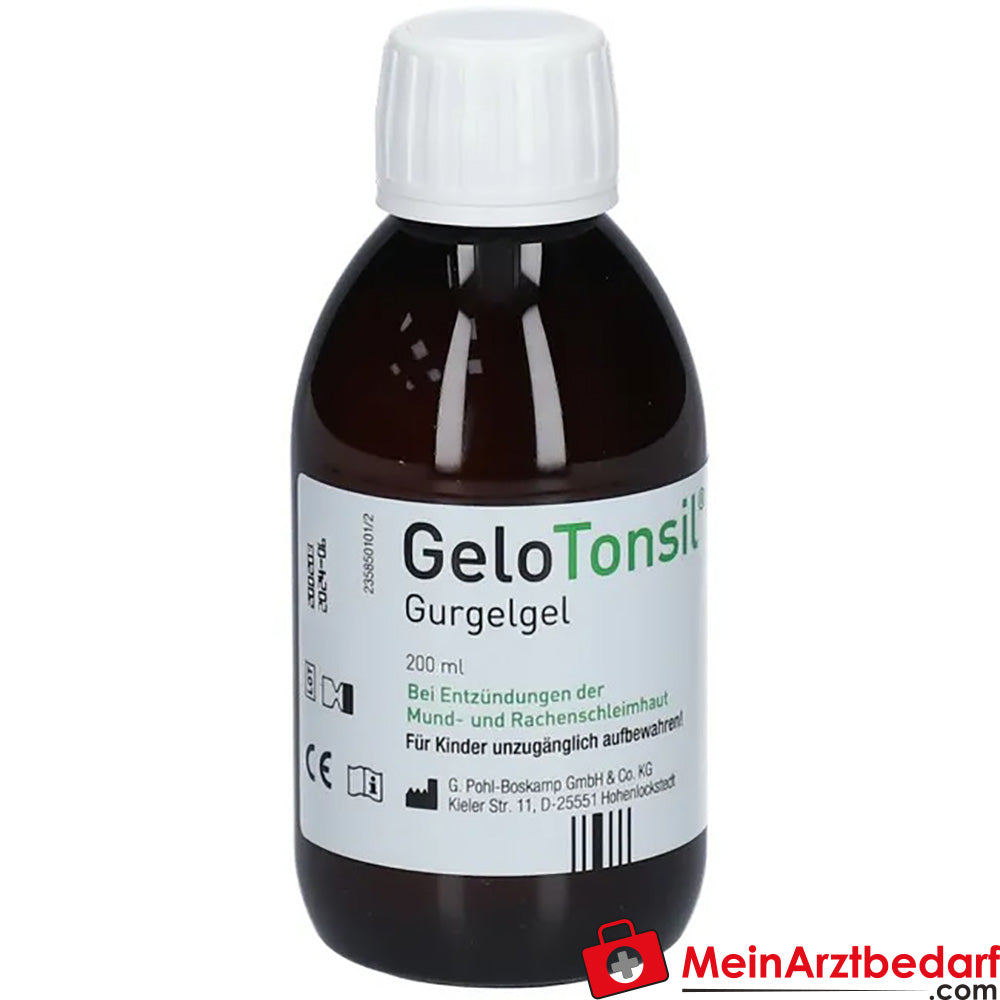 GeloTonsil Gurgelgel lindert Halsschmerzen und Schluckbeschwerden, 200ml.
