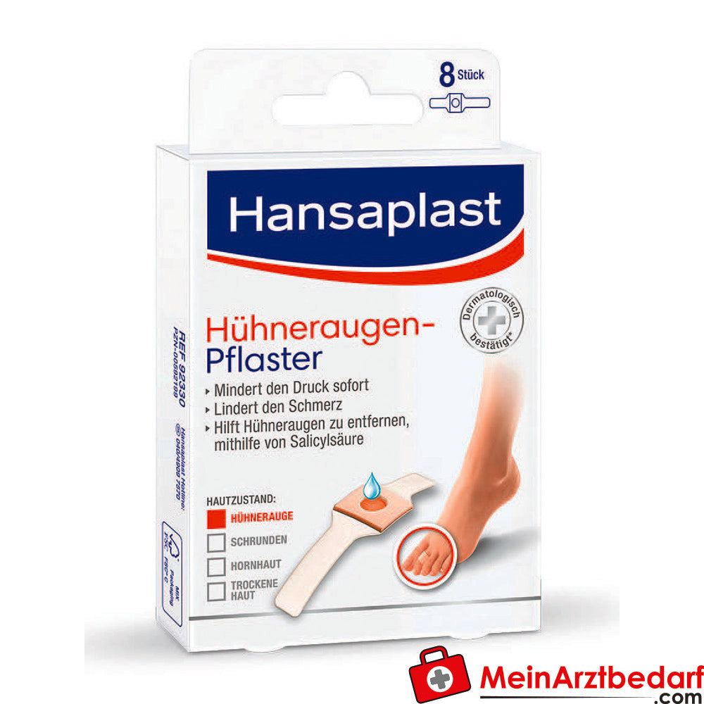 Hansaplast Hühneraugenpflaster, 8 Strips.