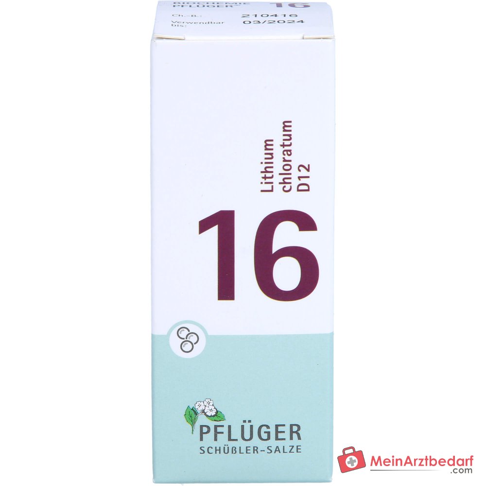 Pflüger Biochemie Globuli N° 16 Lithium chloratum D12 Globuli, 15 g