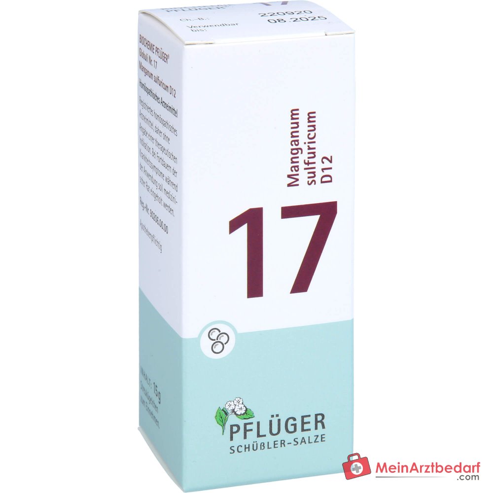 Globules Pflüger Biochimie n° 17 Manganum sulfuricum D12 granulés, 15 g