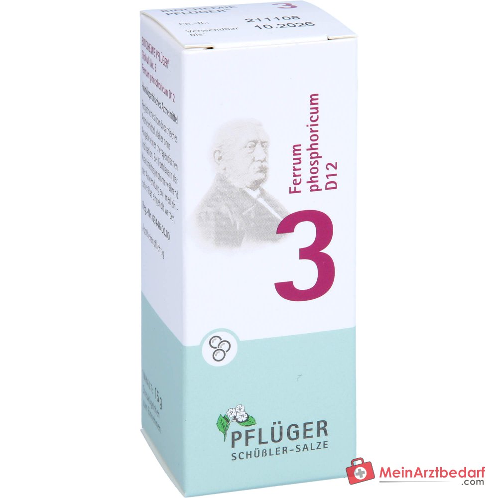 Biochemie Pflüger Globuli nr. 3 Ferrum phosphoricum D12 korrels, 15 g