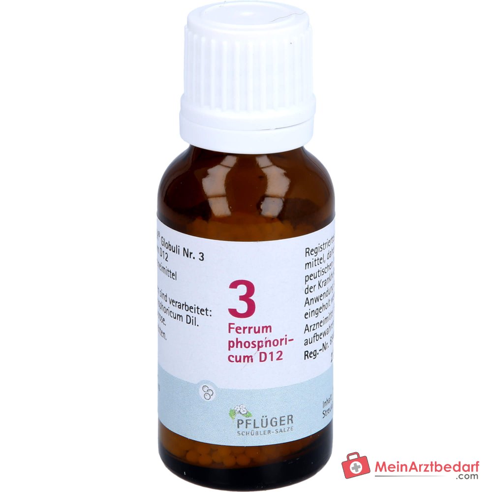 Biochemie Pflüger Globuli nr. 3 Ferrum phosphoricum D12 korrels, 15 g