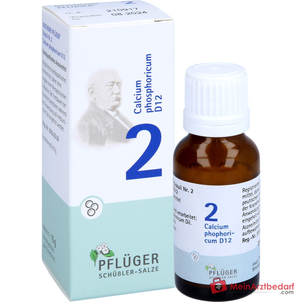 Pflüger Biochemie Globuli N° 2 Calcium phosphoricum D12 Globules, 15 g