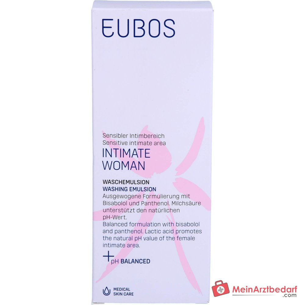 Eubos Intimate Woman Waschemulsion Bisabolol / Panthenol / Milchsäure Waschlotion, 200 ml.