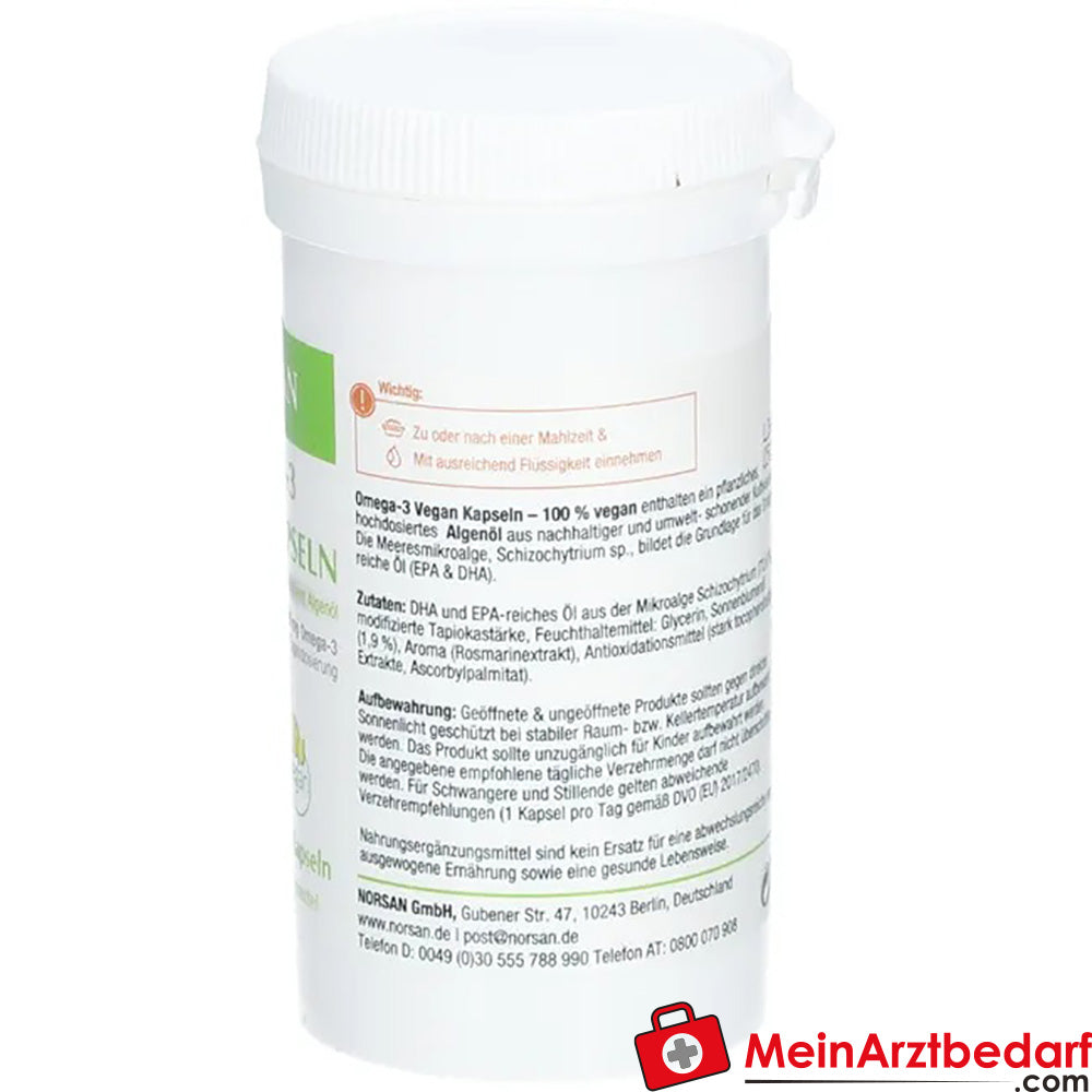 NORSAN Omega-3 Vegan Algenöl Kapseln, 80 St..