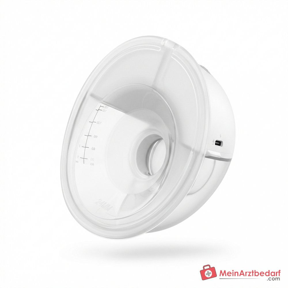 Momcozy M5 Tire-lait portable électrique 230g, 3 modes et 9 niveaux d'aspiration, angle de bride de 105°, microvibration, mains libres, bride de 24 mm, ensemble de 2