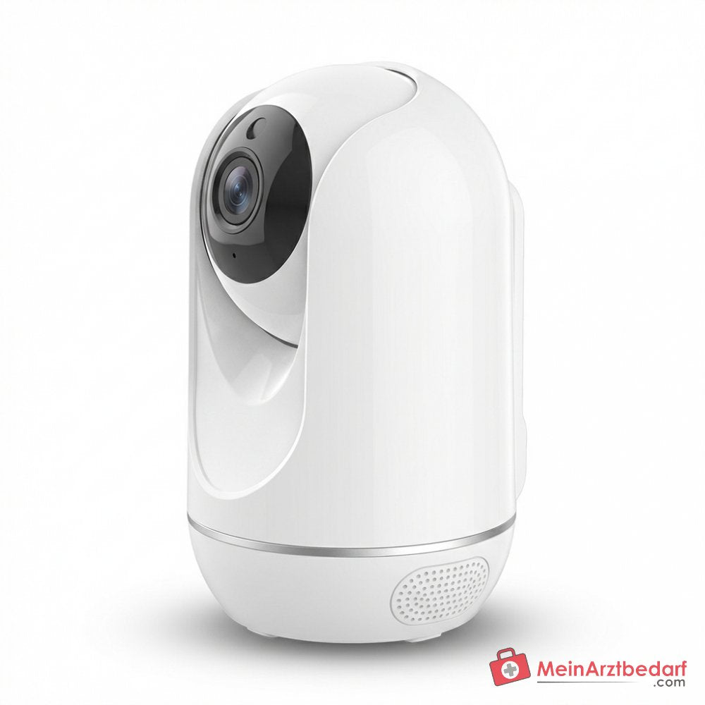 Babyphone vidéo Momcozy BM01 1080P Full HD, écran 5 pouces, batterie de 5000 mAh, rotation à 360 degrés, vision nocturne infrarouge, fonction VOX, audio bidirectionnel, capteur de température, portée de 960 pieds, connexion FHSS sans Wi-Fi.